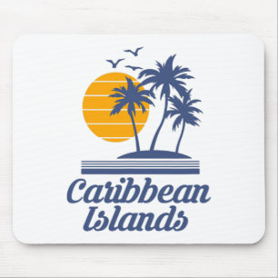 Tapis De Souris Plage des îles Caraïbes Pays Touristique Souvenir