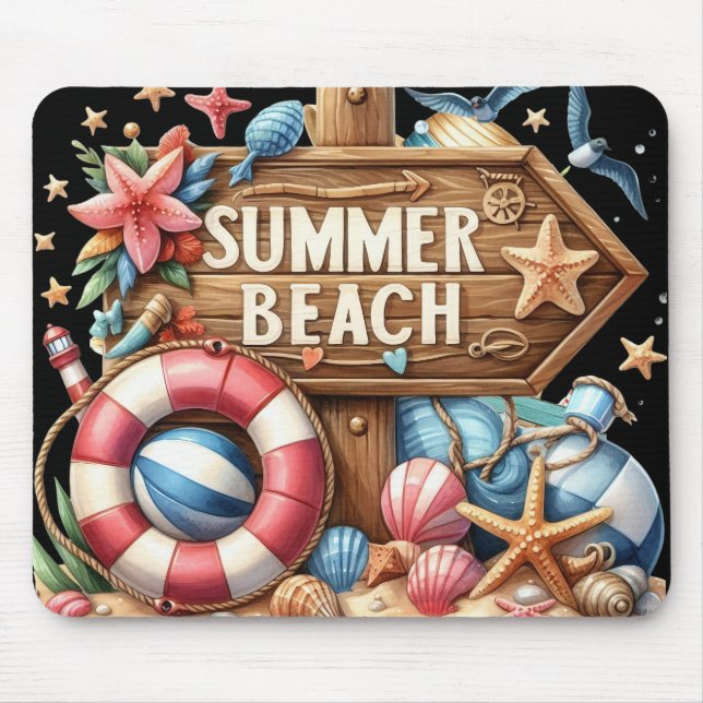 Tapis De Souris Plage d'été (Devant)