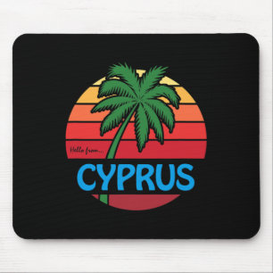 Tapis De Souris Plage d'été chypriote Palmier Arbre Souvenir chypr