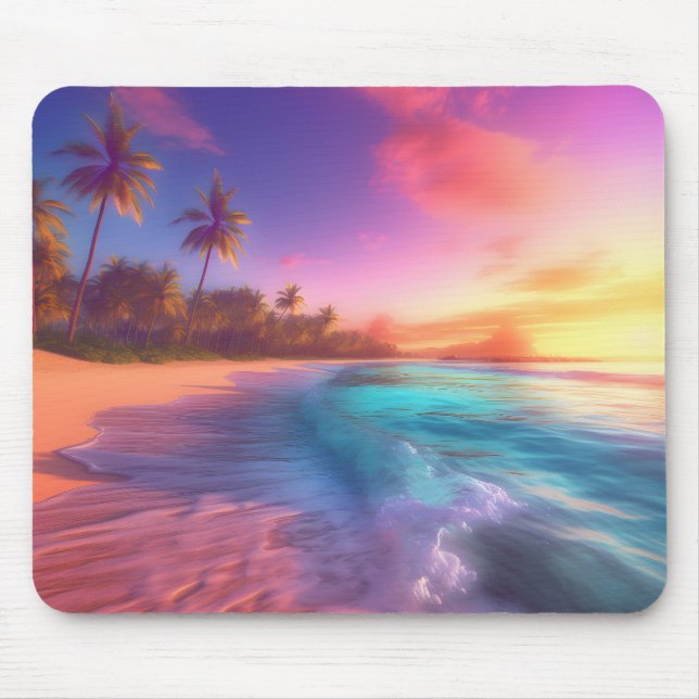 Tapis De Souris Plage Dreamy colorée (Devant)