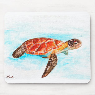 Tapis De Souris Plage Floride tortue marine tortue plongée