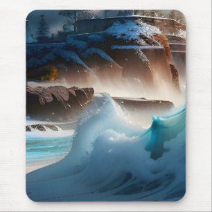 Tapis De Souris Plage Front Ocean Waves Paysage 1