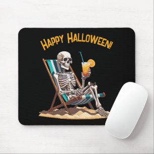Tapis De Souris Plage Lounge Squelette Halloween
