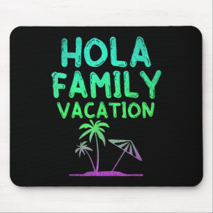 Tapis De Souris Plage Palm Trees Tropical Summer Hola Famille Vaca