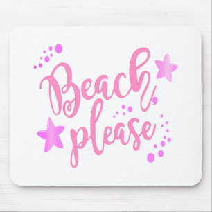 Tapis De Souris Plage rose