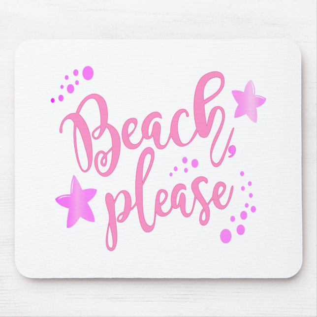 Tapis De Souris Plage rose (Devant)
