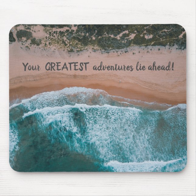 Tapis De Souris Plage scène plus grande aventure, (Devant)