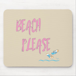 Tapis De Souris Plage S'Il Vous Plaît Style Tropical Été Graphique
