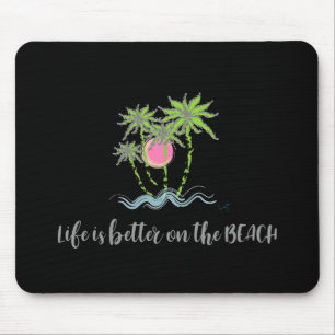 Tapis De Souris Plage Style tropical Été Graphique Noir