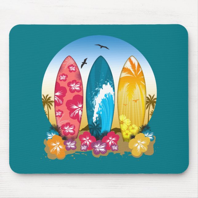 Tapis De Souris Plage Surboard (Devant)