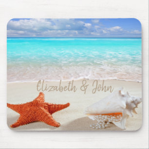 Tapis De Souris Plage tropicale, Sable, Coquillages