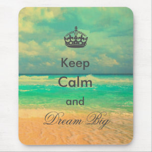 Tapis De Souris Plage vintage "Keep Calm and Dream Big"