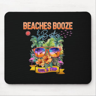 Tapis De Souris Plages Booze Besties Myrtle Beach Caroline du Sud