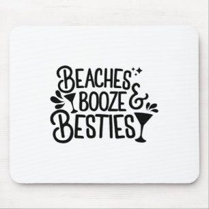 Tapis De Souris Plages Booze Et Besties Plage D'Été Bachelorette