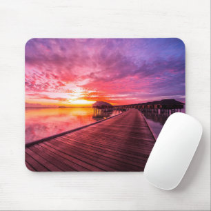 Tapis De Souris Plages tropicales   Coucher de soleil aux Maldives