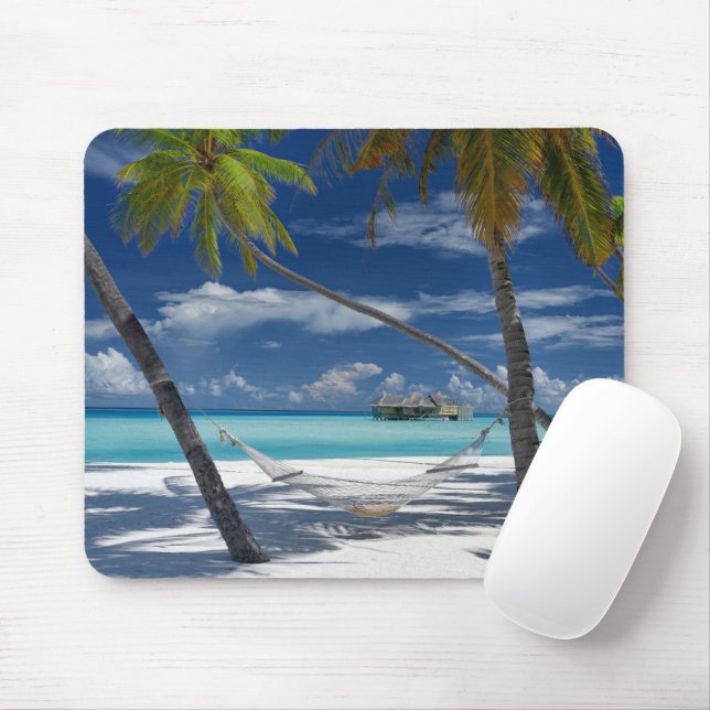 Tapis De Souris Plages tropicales | Sandy Beach, Maldives (Avec souris)