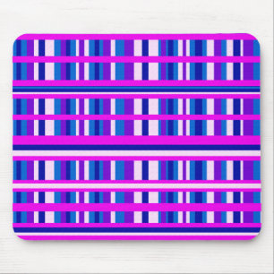 Tapis De Souris Plaid bleu rose violet
