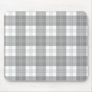 Tapis De Souris Plaid Buffalo noir et blanc