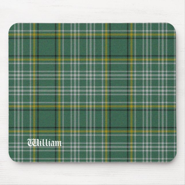 Tapis De Souris Plaid de tartan vert de Currie (Devant)