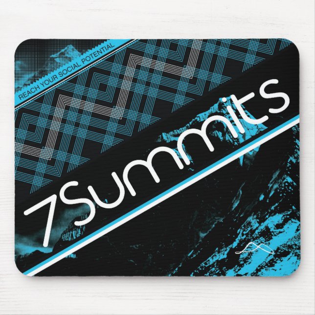 Tapis De Souris plaid du bleu 7Summits (Devant)