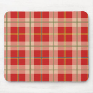 Tapis De Souris Plaid jaune rouge Mousepad de vert bleu