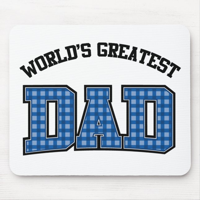 Tapis de souris plaid Meilleur papa du monde (Devant)