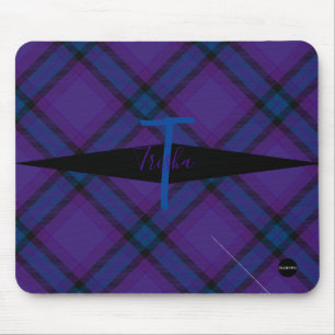 Tapis De Souris Plaid Mousepad - HAMbyWG - violet et bleu