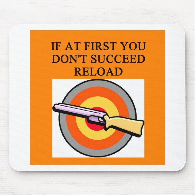 Tapis De Souris plaisanterie de propriétaire d'arme à feu (Devant)