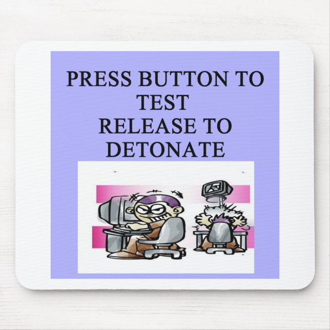 Tapis De Souris plaisanterie de recherches d'ingénierie (Devant)