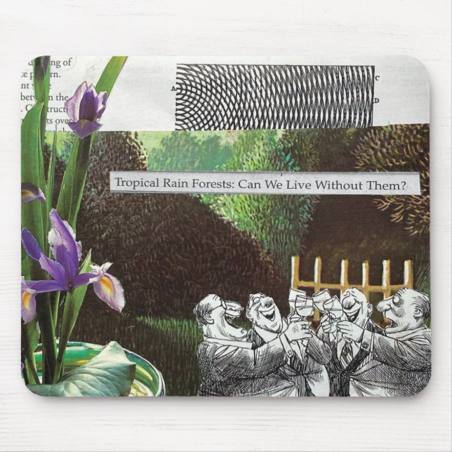 Tapis De Souris Plaisanterie politique drôle Forêt Changement clim (Devant)