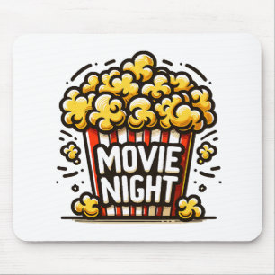 Tapis De Souris Plaisir de soirée cinéma Popcorn ludique
