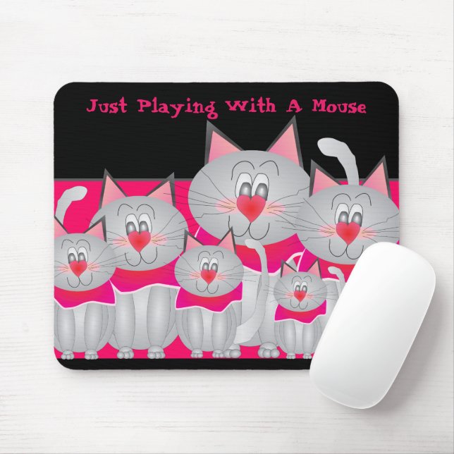 Tapis De Souris Plaisir Et Whimsy Kitty Chat Pad Souris (Avec souris)