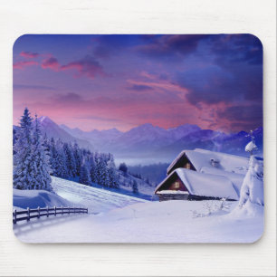 Tapis De Souris Plan de la neige de montagne