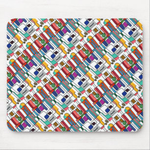 Tapis De Souris "Plan de la ville" Tiled Abstract Design Mousepad