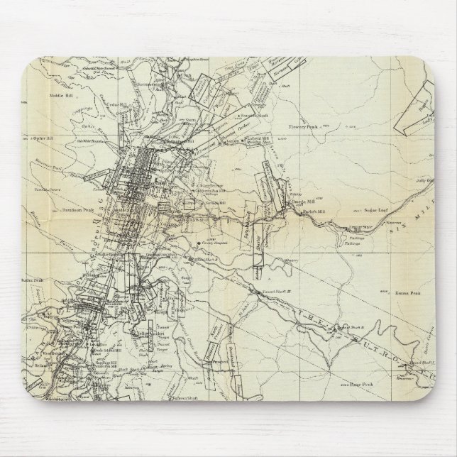 Tapis De Souris Plan du district de Washoe (Devant)