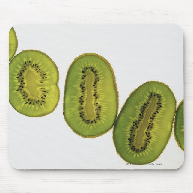 Tapis De Souris Plan rapproché de cinq tranches de kiwis (Devant)