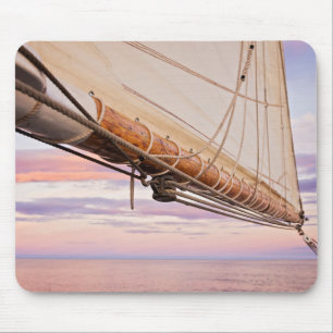 Tapis De Souris Plan rapproché de voile et de cordes Maine,
