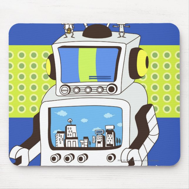 Tapis De Souris Plan rapproché d'un robot (Devant)