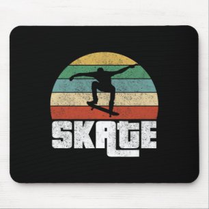 Tapis De Souris Planche à roulettes Rétro Skate Skateboarder 1