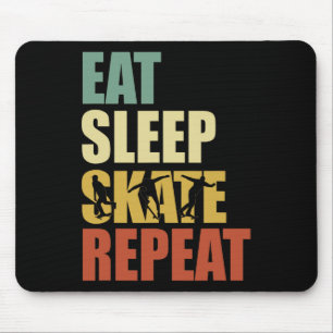 Tapis De Souris Planche à roulettes Skateur Vintage Skateboard Eat
