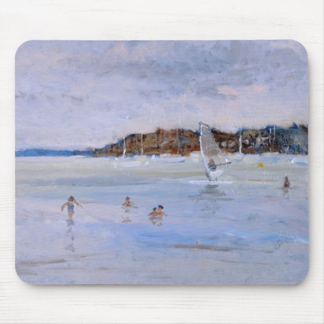 Tapis De Souris Planche à voile et baigneurs (Devant)