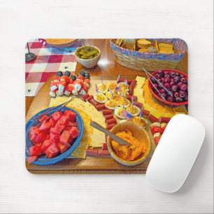 Tapis De Souris Planche de charcuterie patriotique américaine pour