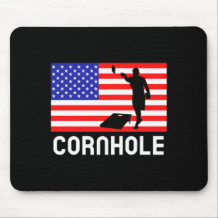 Tapis De Souris Planche de jeu de Cornhole Hommes Femmes Drapeau A