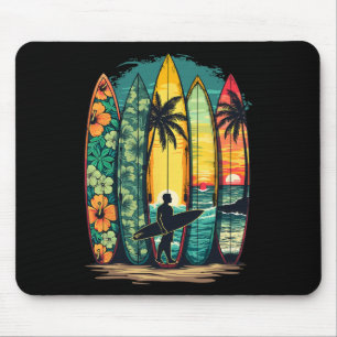 Tapis De Souris Planchiste à voile Hawaii Vague Amateur de surf Pl