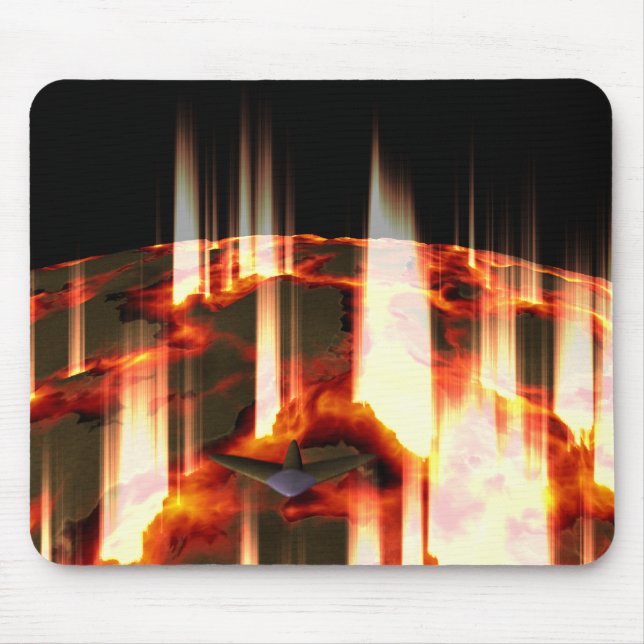 Tapis De Souris planète en feu (Devant)