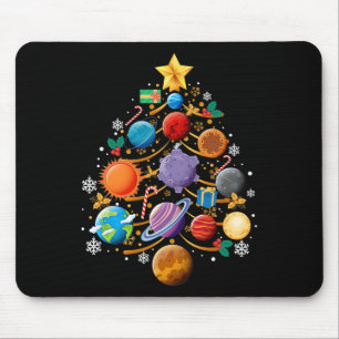 Tapis De Souris Planètes du système solaire sapin de Noël astronom
