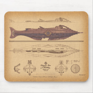 Tapis De Souris Plans de Nautilus par David McCamant Mousepad