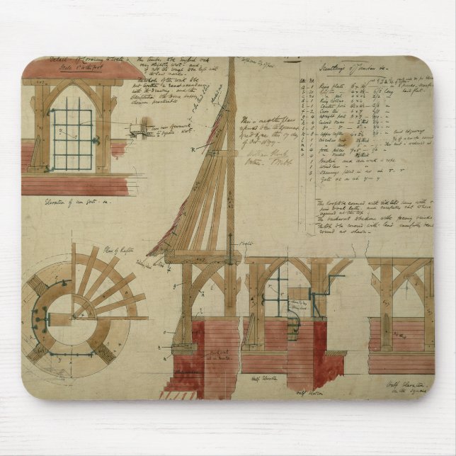 Tapis De Souris Plans pour la Chambre rouge, bruyère de Bexley (à (Devant)