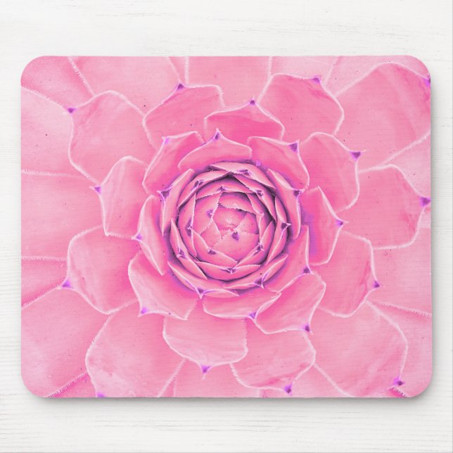 Tapis De Souris plante succulent rose (Devant)