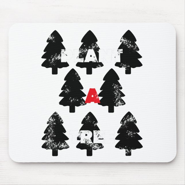 Tapis De Souris Plantez un motif d'arbre (Devant)